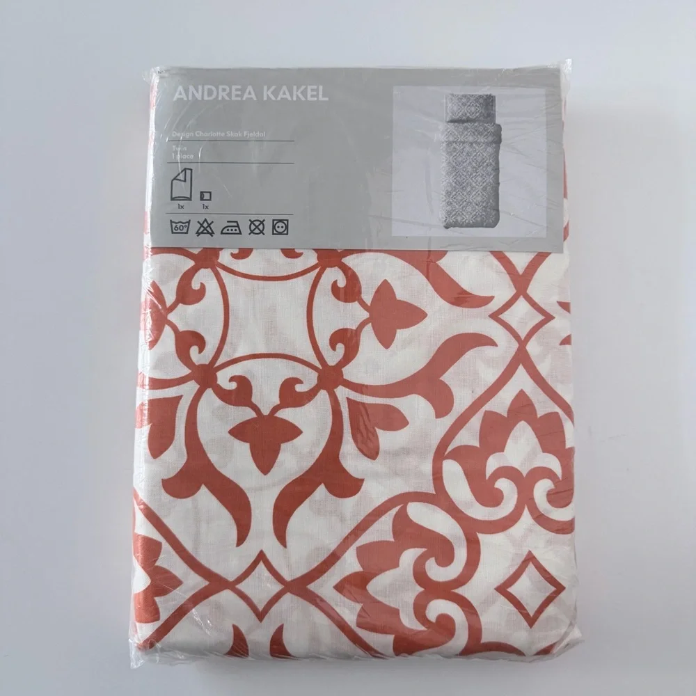 NWT IKEA Andrea Kakel Twin Bedding Set Quilt Cover and Pillowcase